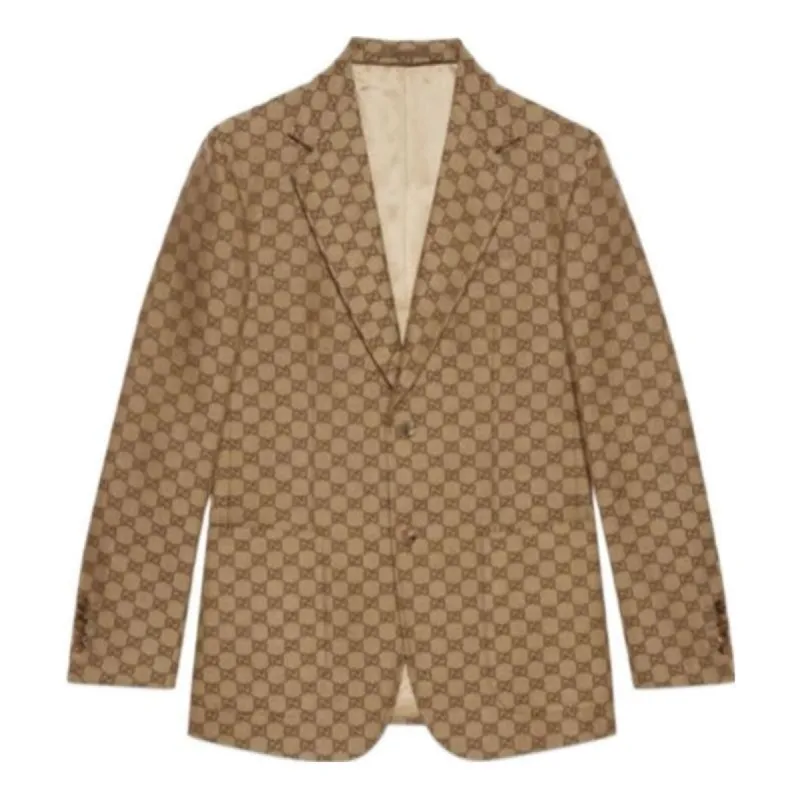 Gucci GG Supreme Linen Formal Jacket 'Beige Ebony' 742607-ZAM7G-2580 sold by KicksCrew