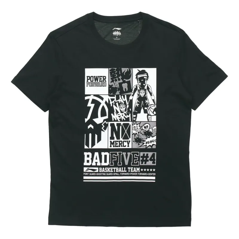 Li-Ning x Aape BadFive Graphic Loose Fit T-shirt 'Black