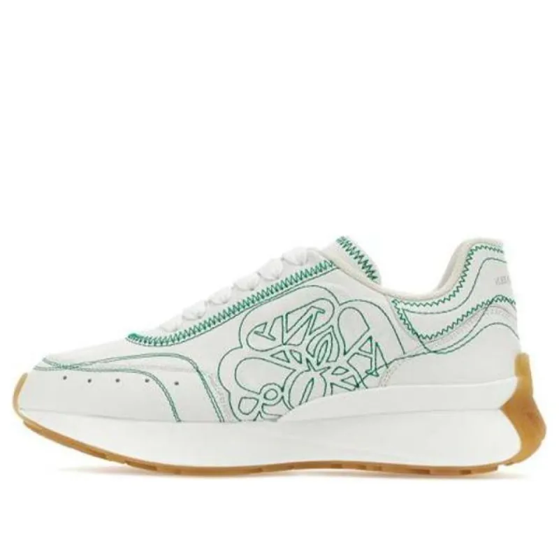 (WMNS) Alexander McQueen Sprint Runner 'White Green' 742737WIDN19999 sold by KicksCrew