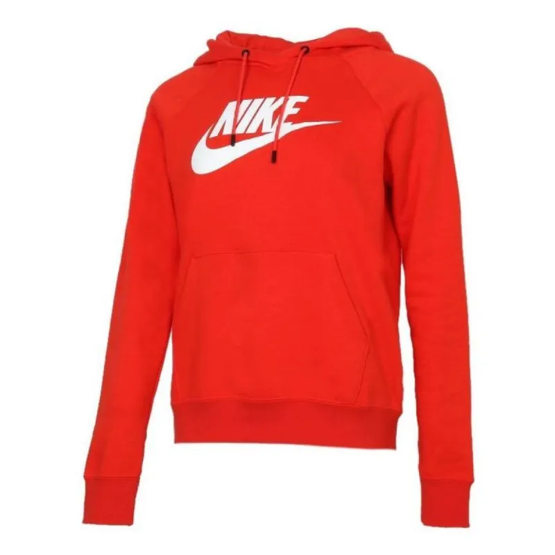 (WMNS) Nike Sportswear Essential Logo Hoodie 'Red' BV4127-675 sold by KicksCrew
