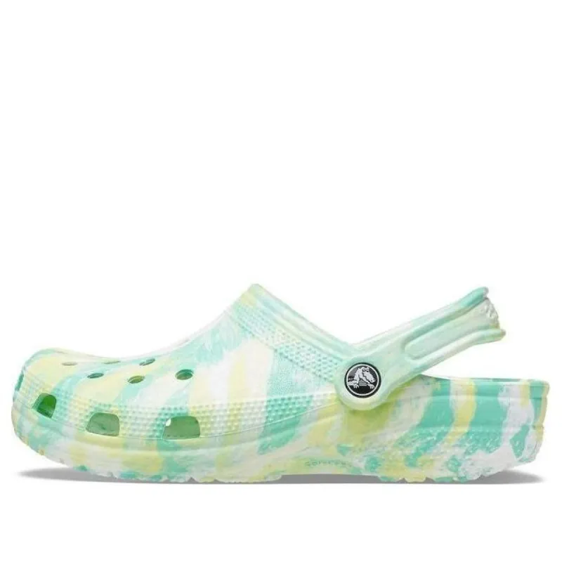 Crocs Classic Marbled Clogs 'Green Yellow' 206867-3U5 sold by KicksCrew