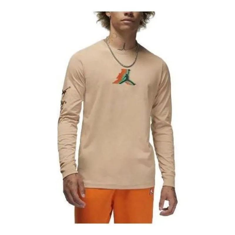 Air Jordan Brand Long-Sleeve T-Shirt 'Khaki' FB7455-200 sold by KicksCrew