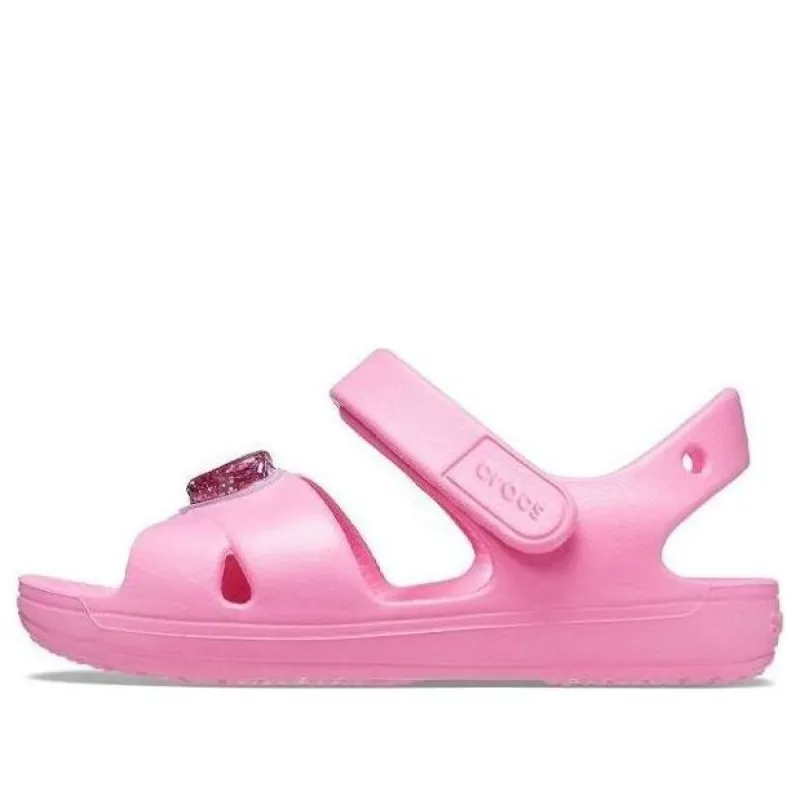 (GS) Crocs Classic Cross-Strap Charm Sandals 'Pink' 206947-669 sold by KicksCrew