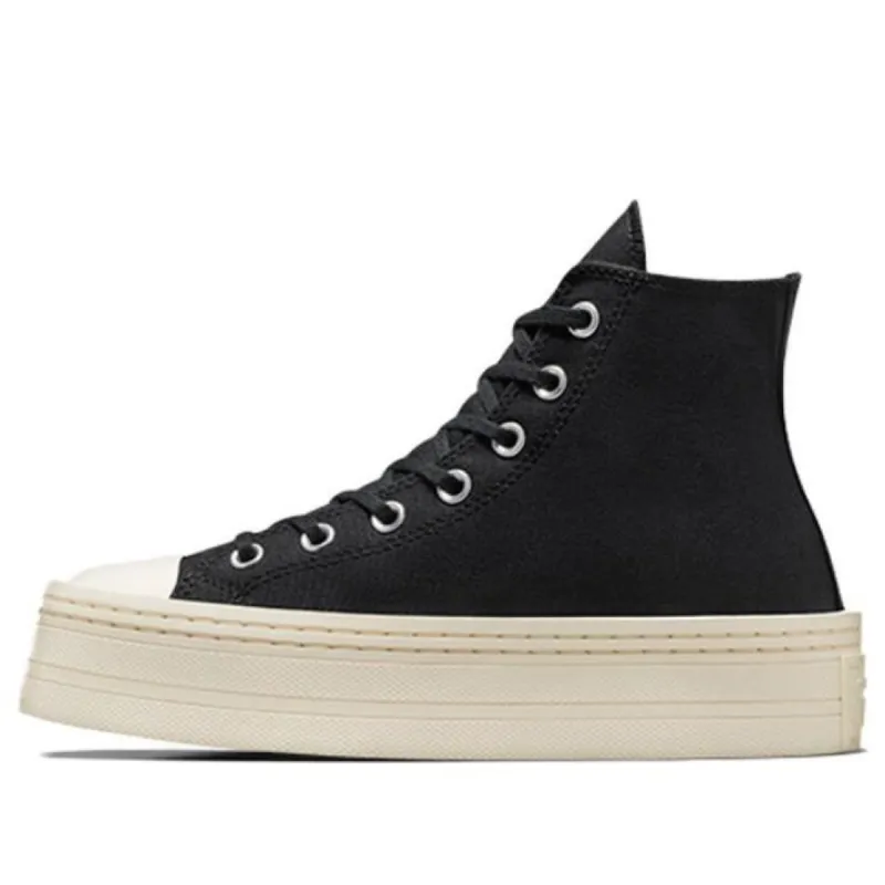 (WMNS) Converse Chuck Taylor All Star Modern Lift Platform Canvas 'Black Egret' A06141C sold by KicksCrew