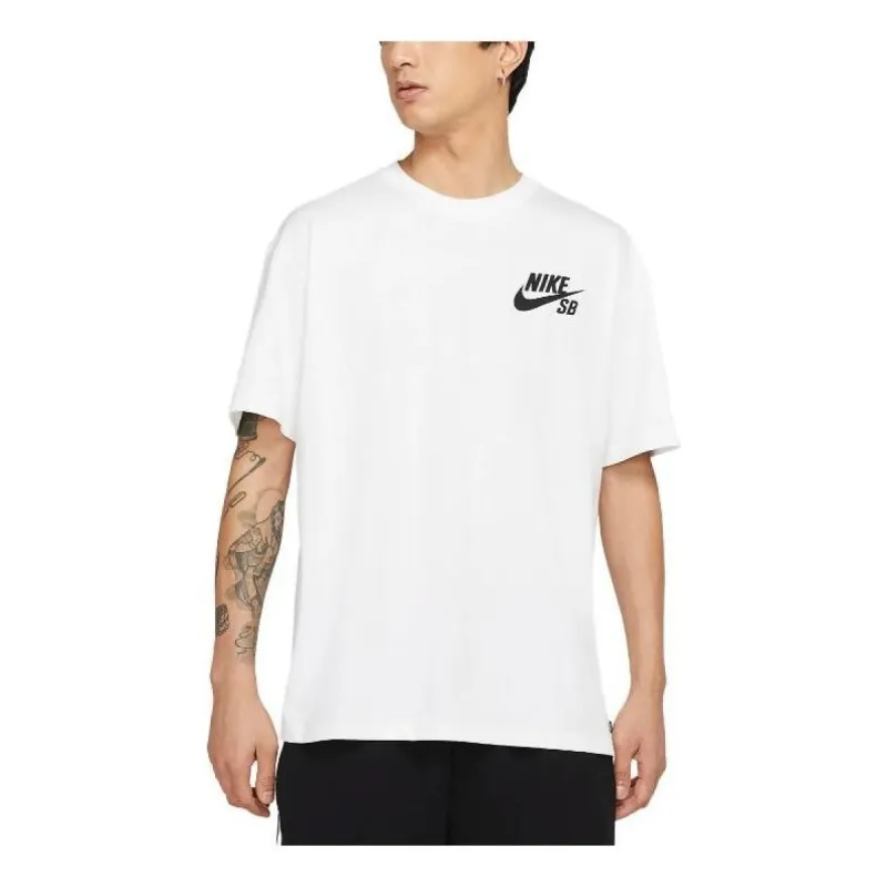 Nike SB Logo T-shirt 'White' DC7817-100 sold by KicksCrew