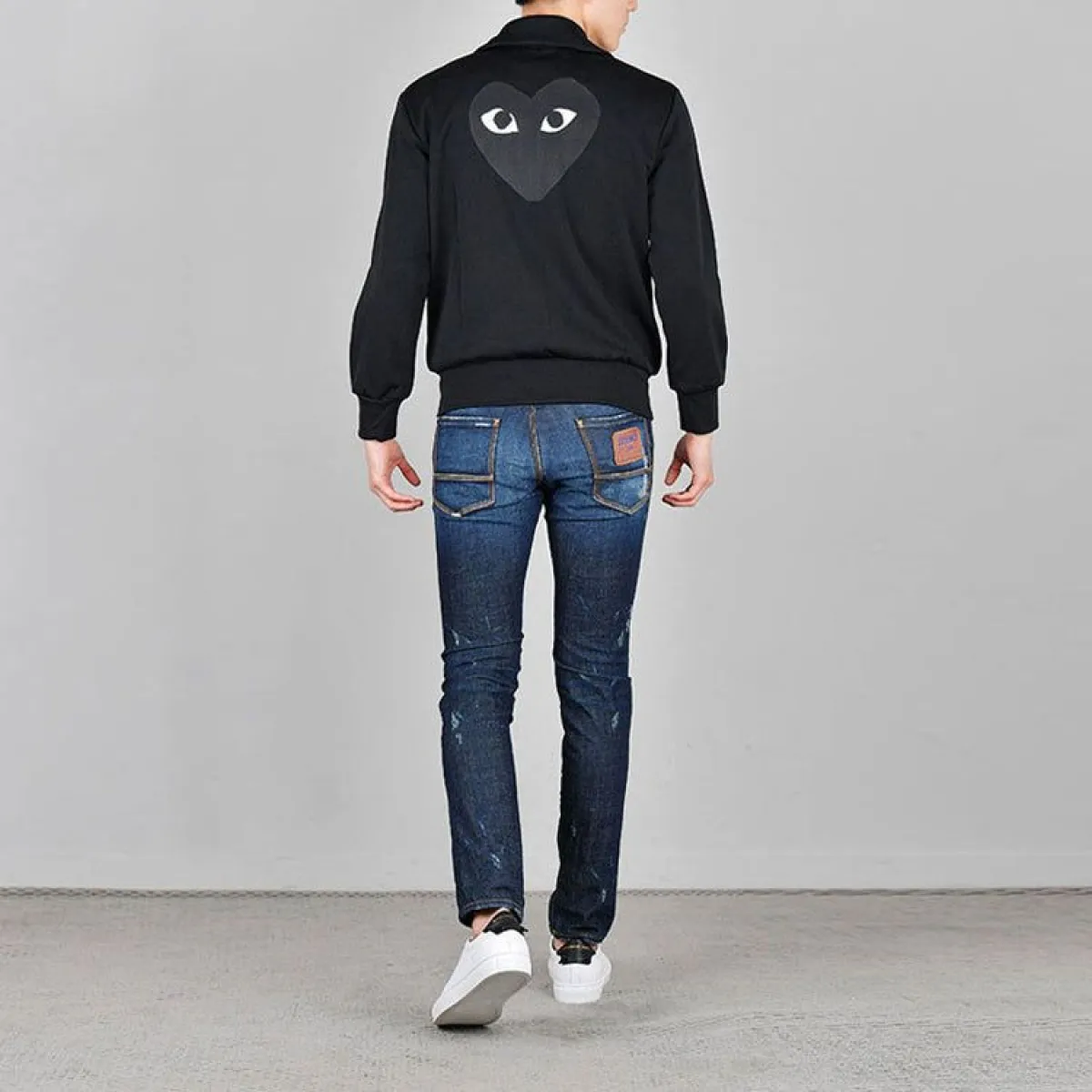 COMME des GARCONS PLAY Big Black Heart Track Jacket 'Black' AZ