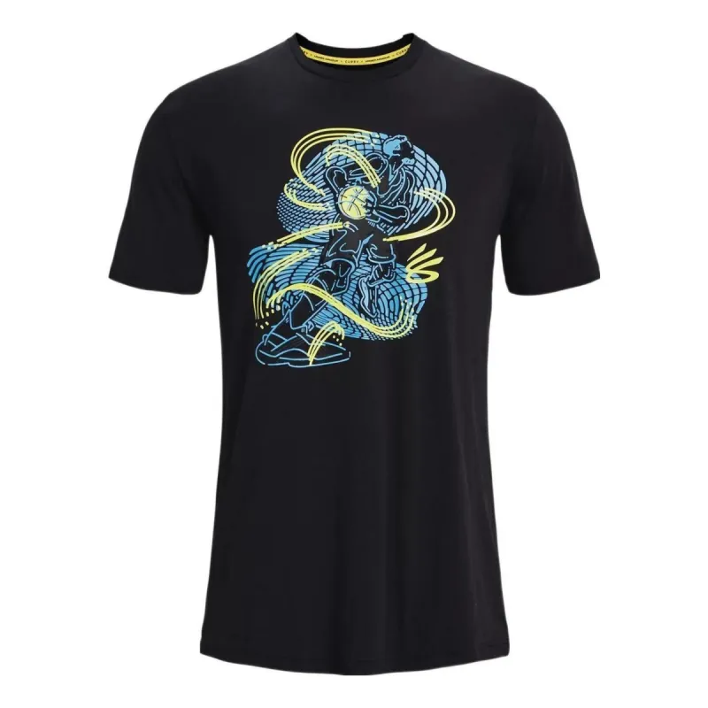 Under Armour Curry Animated Sketch T-Shirt 'Black' 1374209-001 sold by KicksCrew