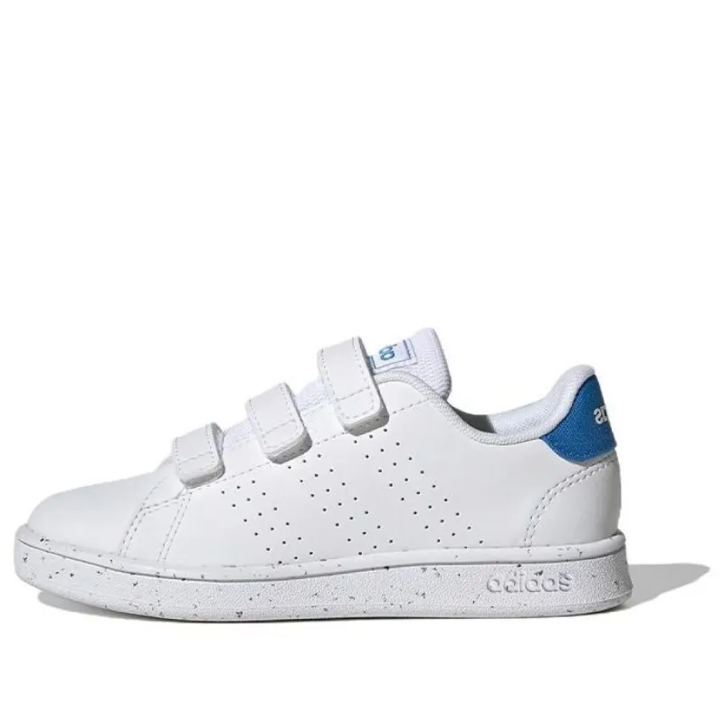 (PS) Adidas Advantage Lifestyle Court Hook-and-Loop Shoes 'Cloud White Blue Rush' GW6492 sold by KicksCrew