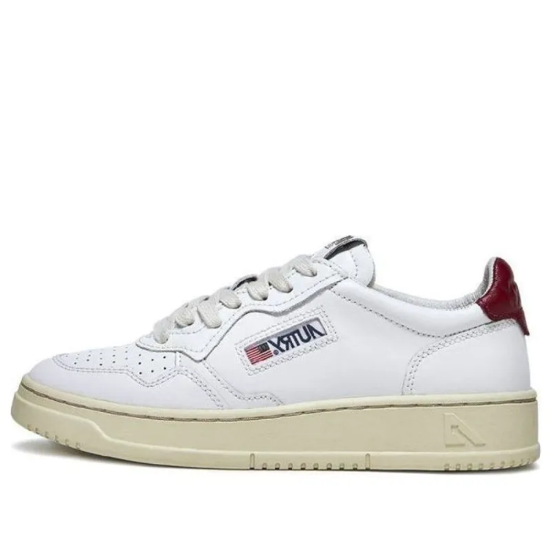 (WMNS) Autry Medalist Leather Low 'White Bordeaux' AULW-LL43 sold by KicksCrew