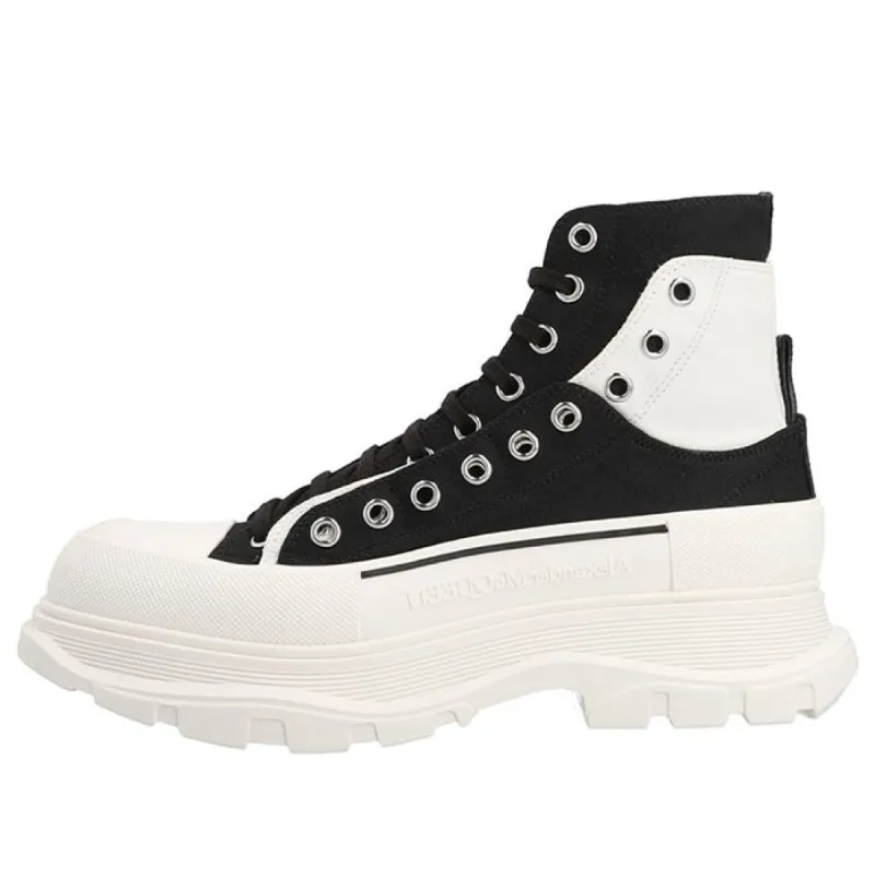 Alexander McQueen Tread Slick Boots 'Black White' 735819W4TGR1170 sold by KicksCrew