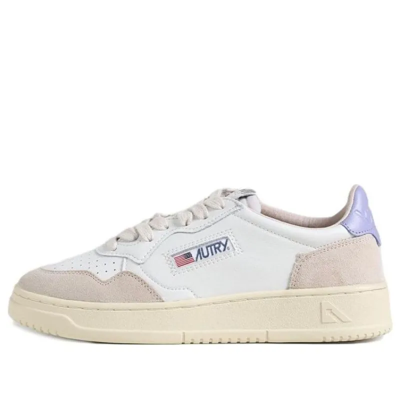 (WMNS) Autry Medalist Leather Low 'White Suede Lavender' AULW-LS53 sold by KicksCrew