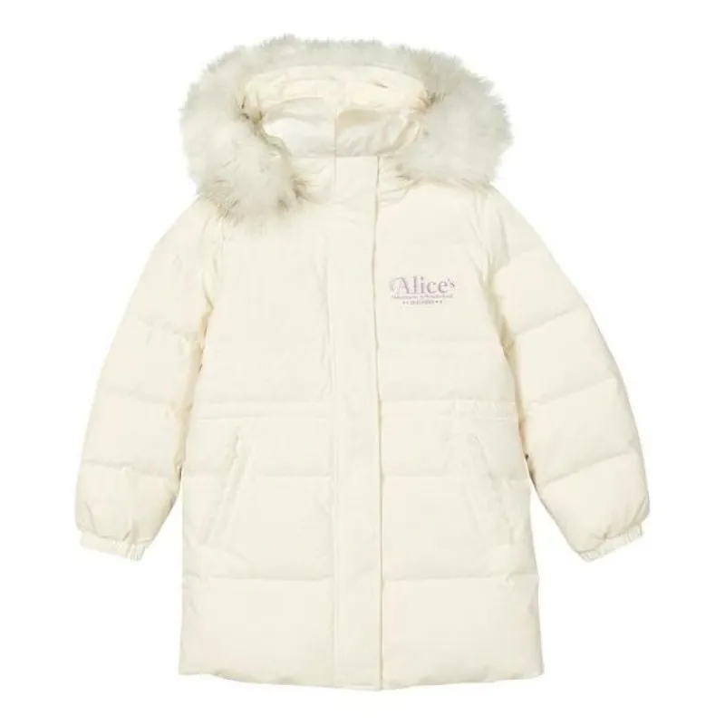 (GS) Skechers Letter Printed Down Jacket 'White Purple Navy Pink' L321G125 sold by KicksCrew