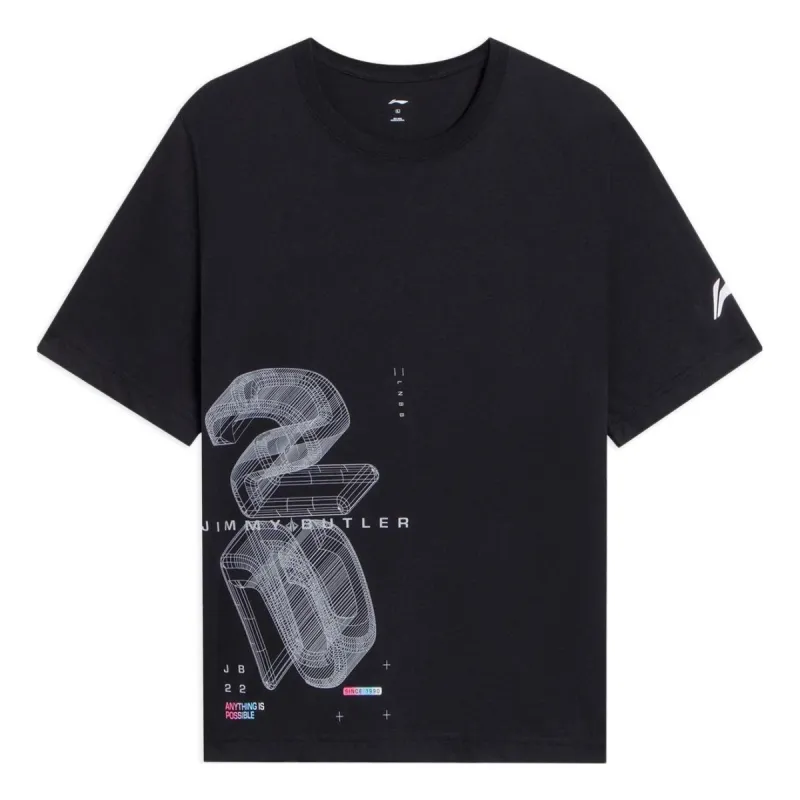 Li-Ning Jimmy Butler Fast Dry Basketball T-shirt 'Black' ATSS371-1 sold by KicksCrew