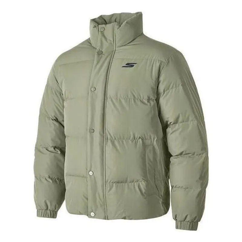 Skechers Letter Printed Waterproof Down Jacket 'Olive Green' P423U038-02BV sold by KicksCrew