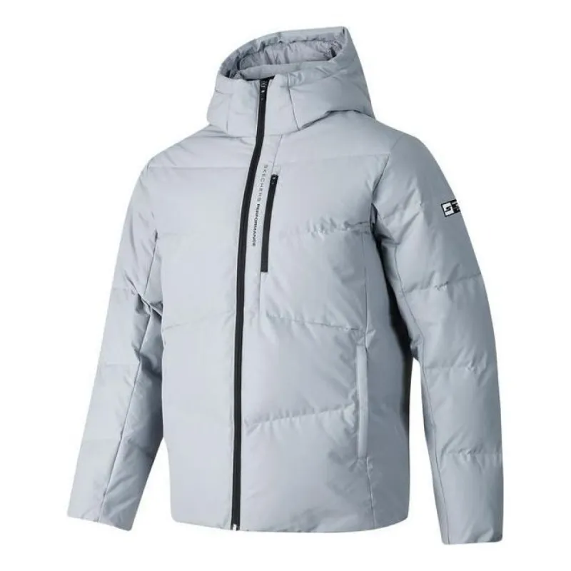 Skechers Lifestyle Series Warm Down Jacket 'Grey' P423M127-02N6 sold by KicksCrew