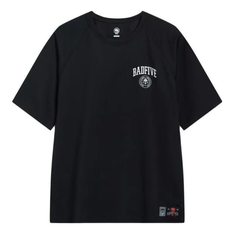 Li-Ning BadFive Logo T-shirt 'Black' ATST549-3 sold by KicksCrew