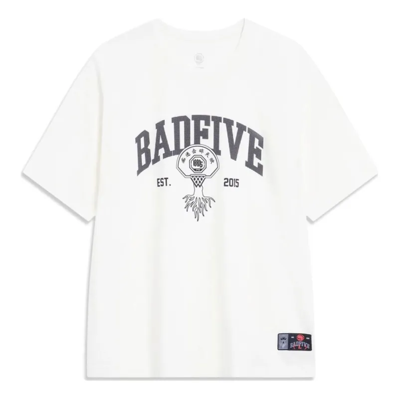 Li-Ning BadFive Short Sleeve T-shirt 'White' ATST547-1 sold by KicksCrew