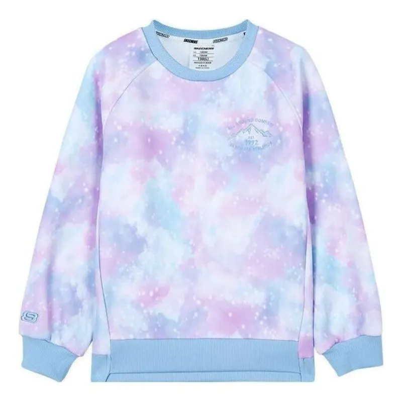 (GS) Skechers Casual Crew Sweater 'Purple Blue Pink White' P423G033-03HS sold by KicksCrew