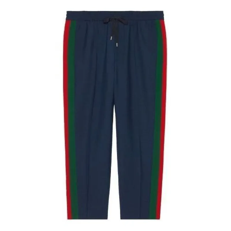 Gucci Wool Cropped Pant With Stripe 'Blue' 493714-Z6903-4729 sold by KicksCrew