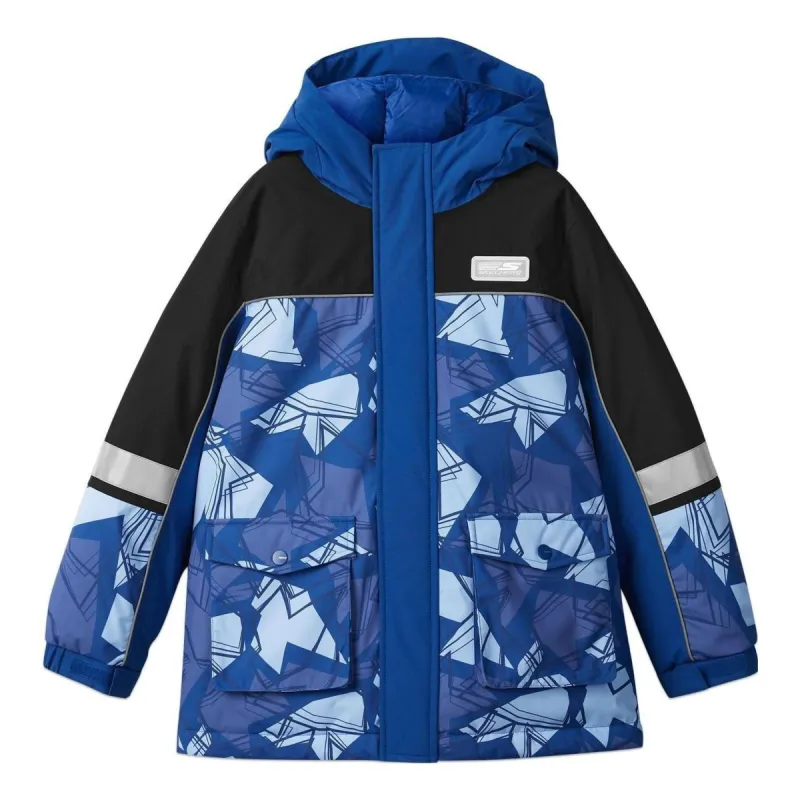 (GS) Skechers SKX Hooded Down Jacket 'Blue White Black' P423B037-0022 sold by KicksCrew