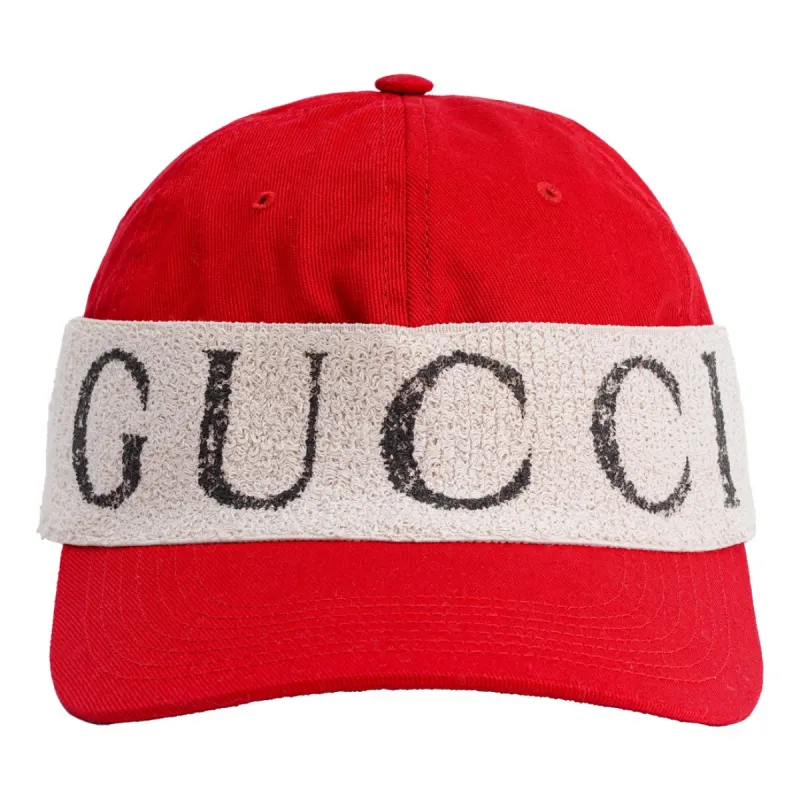 Gucci Logo Band Baseball Cap 'Red White' 492545-4HC56-6477 sold by KicksCrew