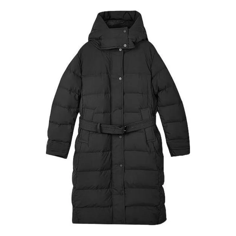 (WMNS) Skechers Hooded Down Jacket 'Black' L423W061-0018 sold by KicksCrew