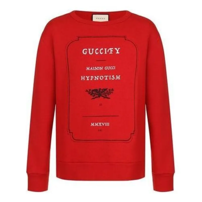 Gucci Hypnotism Graphic Sweatshirt 'Red' 475532-X3N46-6527 sold by KicksCrew