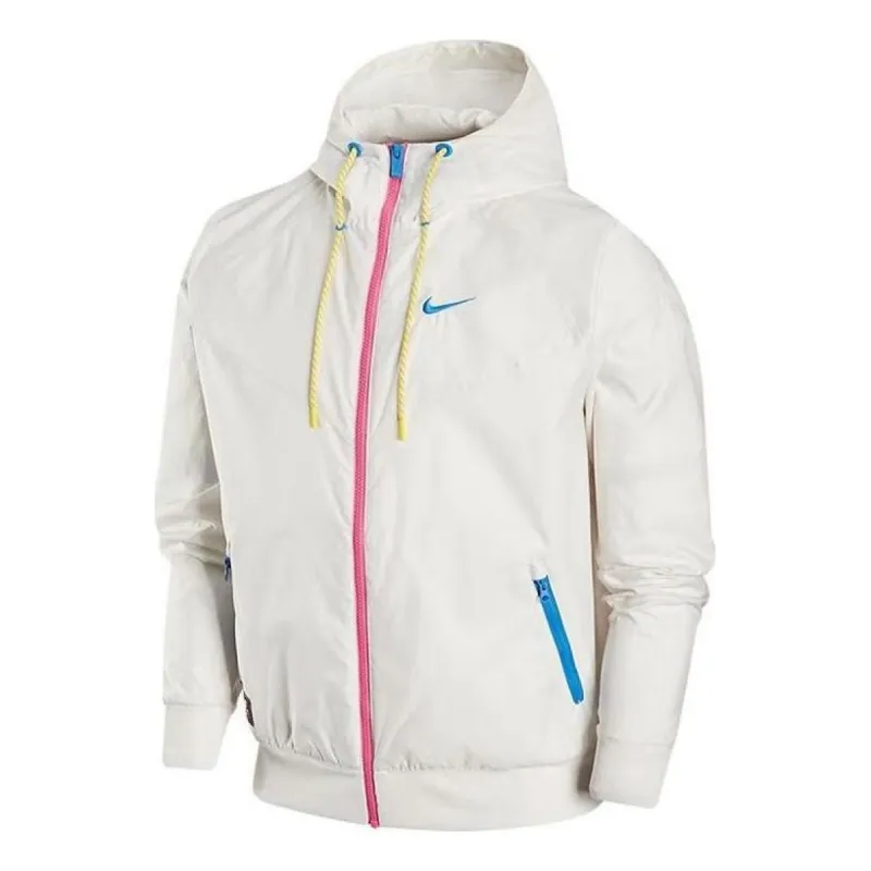 Nike Woven Sports Hooded Windbreaker Jacket 'White' FJ7680-030 sold by KicksCrew