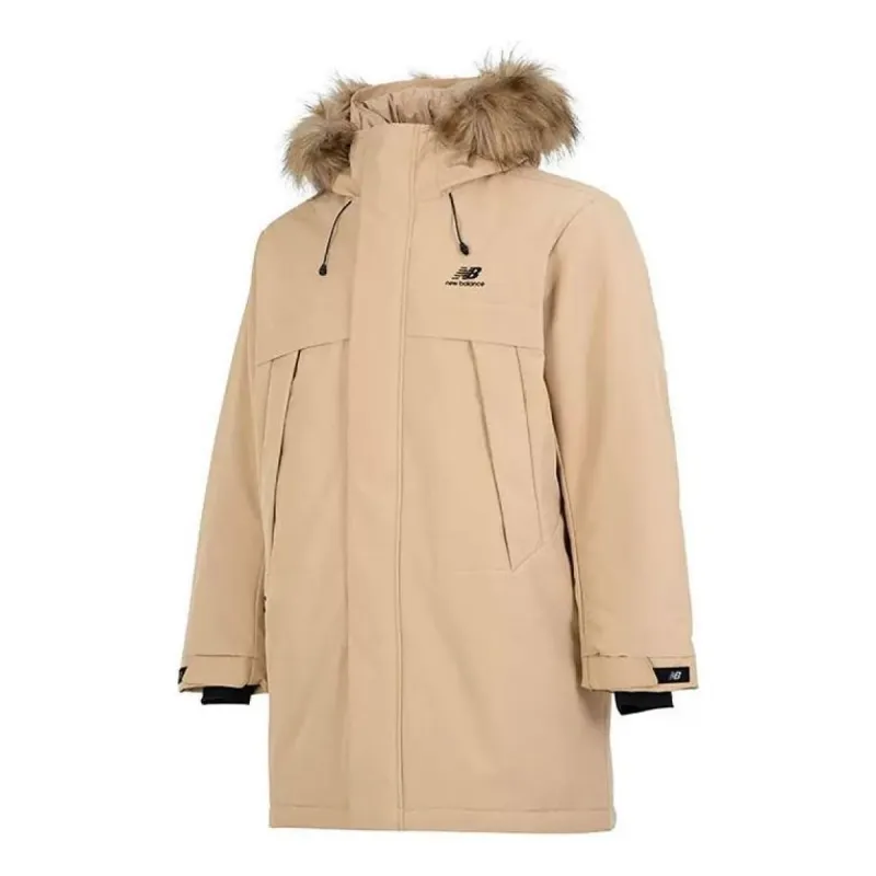 New Balance Long Puff Down Jacket 'Tan' 5PC44303-BEI sold by KicksCrew