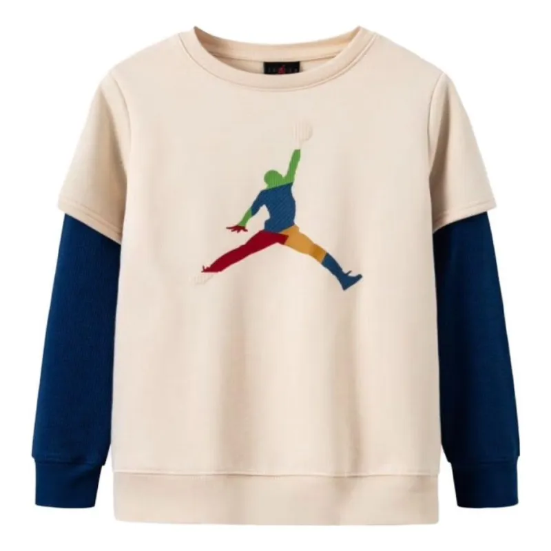 (GS) Air Jordan Logo Sweater 'Beige' FD4977-219 sold by KicksCrew