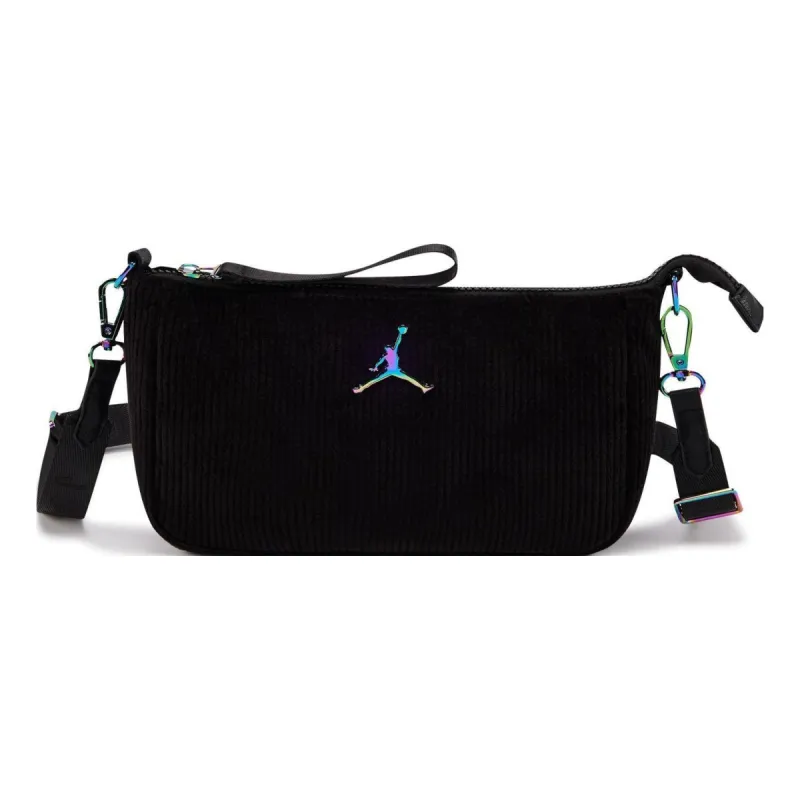 (GS) Air Jordan Corduroy Crossbody Bag 'Black' FV5752-010 sold by KicksCrew