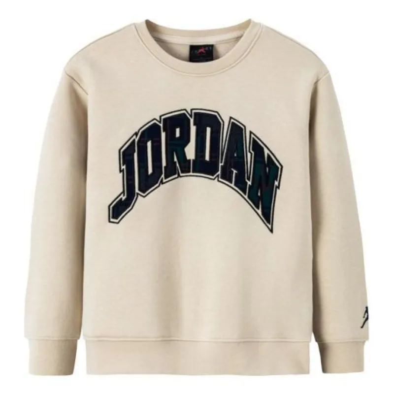(GS) Air Jordan Words Pullover Sweatshirt 'Beige' JD2242063GS-002 sold by KicksCrew