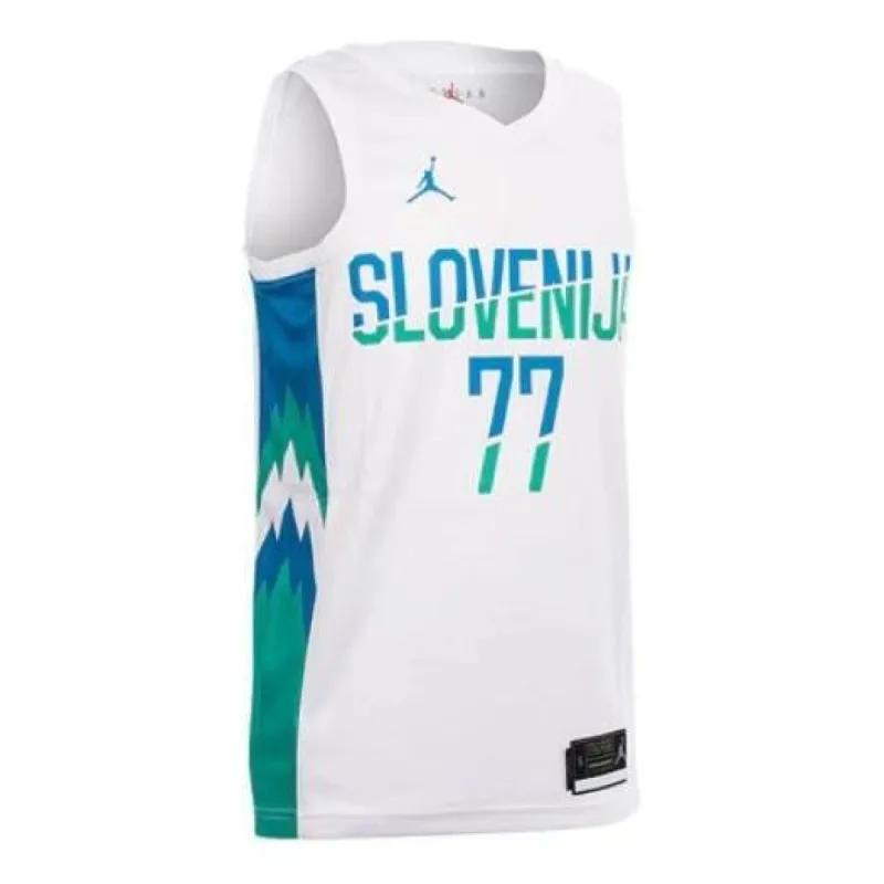 Air Jordan Slovenia Limited Swingman Home Jersey 'Luka Doncic 77' SV0046-100 sold by KicksCrew