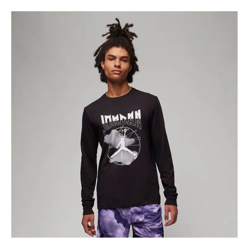 Air Jordan Sport Long-Sleeve T-Shirt 'Black Grey' FD7004-010 sold by KicksCrew