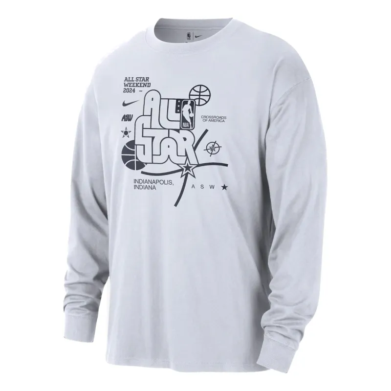 Nike 2024 NBA All-Star Weekend Max90 Long-Sleeve T-Shirt 'White' FQ6530-100 sold by KicksCrew