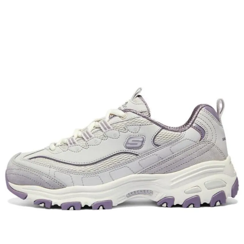 (WMNS) Skechers D'Lites 1.0 Shoes 'Grey Purple' 896283-GYLV sold by KicksCrew