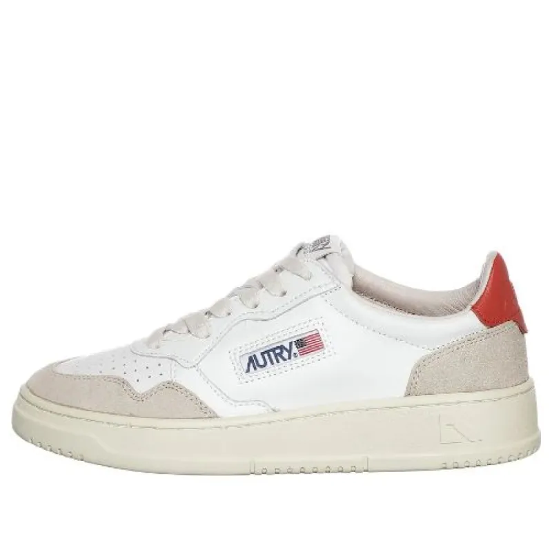 (WMNS) Autry Medalist Leather Suede Low 'White Beige Orange' AULW-LS45 sold by KicksCrew