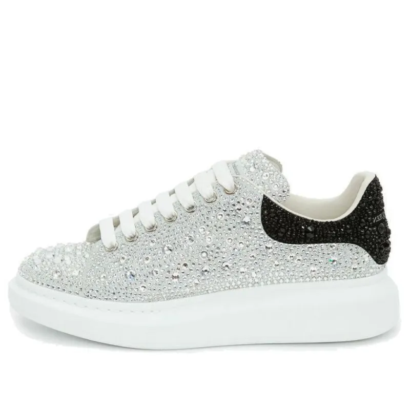 Alexander McQueen Crystal-embellished Oversized Sneakers 'Silver Black' 604223WHCE49329 sold by KicksCrew