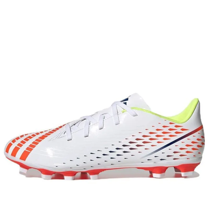 Adidas Predator Edge.4 Flexible Ground Soccer Cleats 'Cloud White Yellow Blue' GW0989 sold by KicksCrew