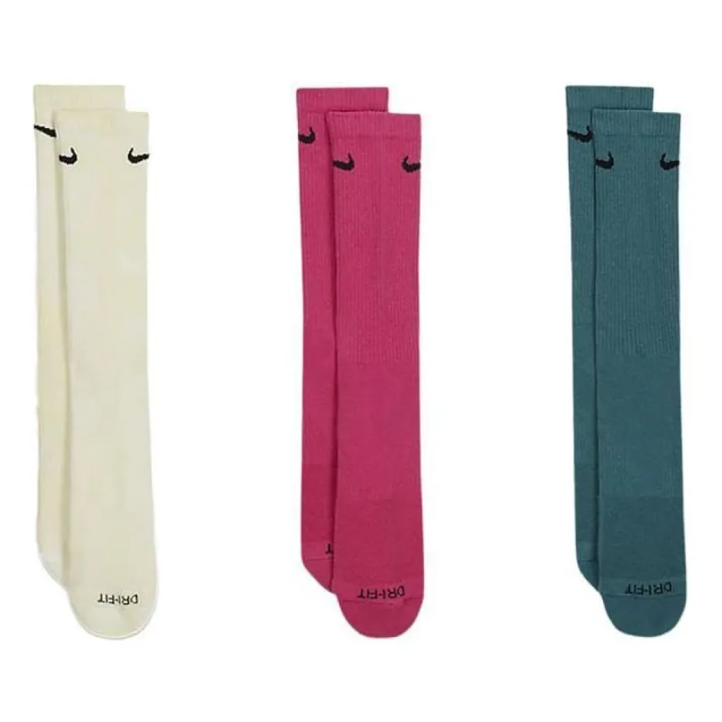 Nike Everyday Plus Cushioned Training Crew Socks (3 Pairs) 'White Red Green' FB9948-904 sold by KicksCrew