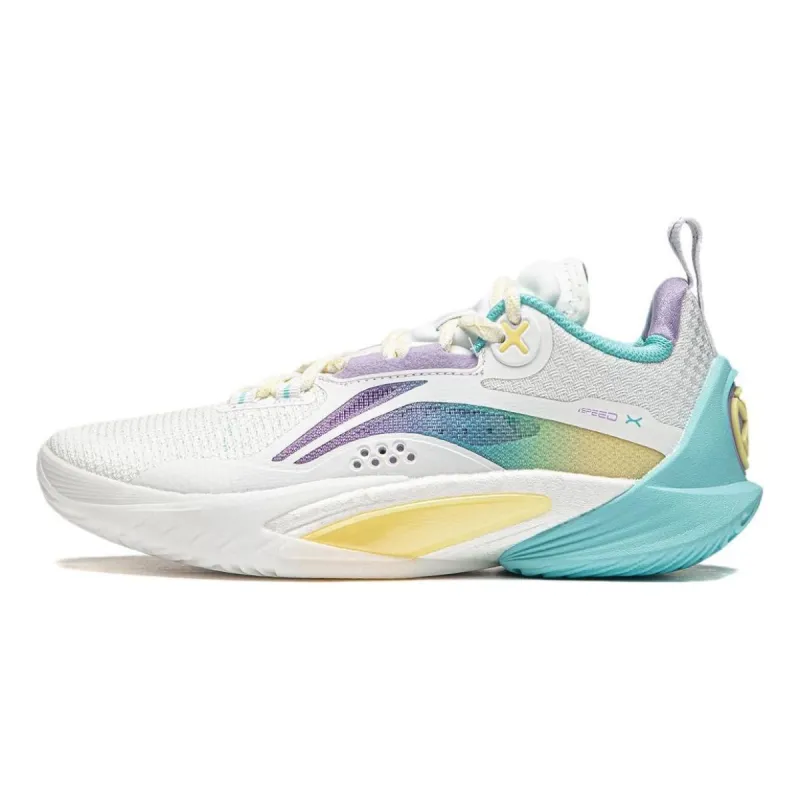 (GS) Li-Ning Flash 10 'White Purple Green' YKBT115-4 sold by KicksCrew