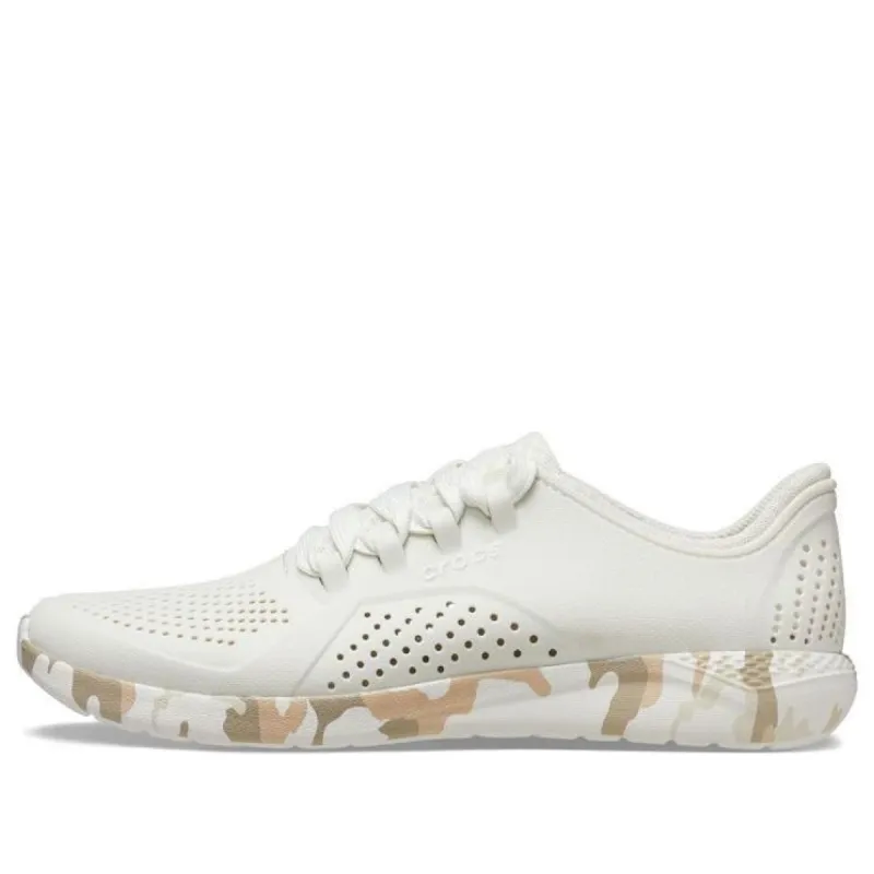 Crocs LiteRide Printed Camo Pacer Sneakers 'White Tan' 207286-1CN sold by KicksCrew