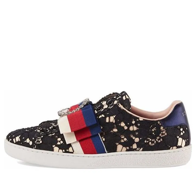 (WMNS) GUCCI Ace 'Dark Flower' 498705-9MW10-1214 sold by KicksCrew