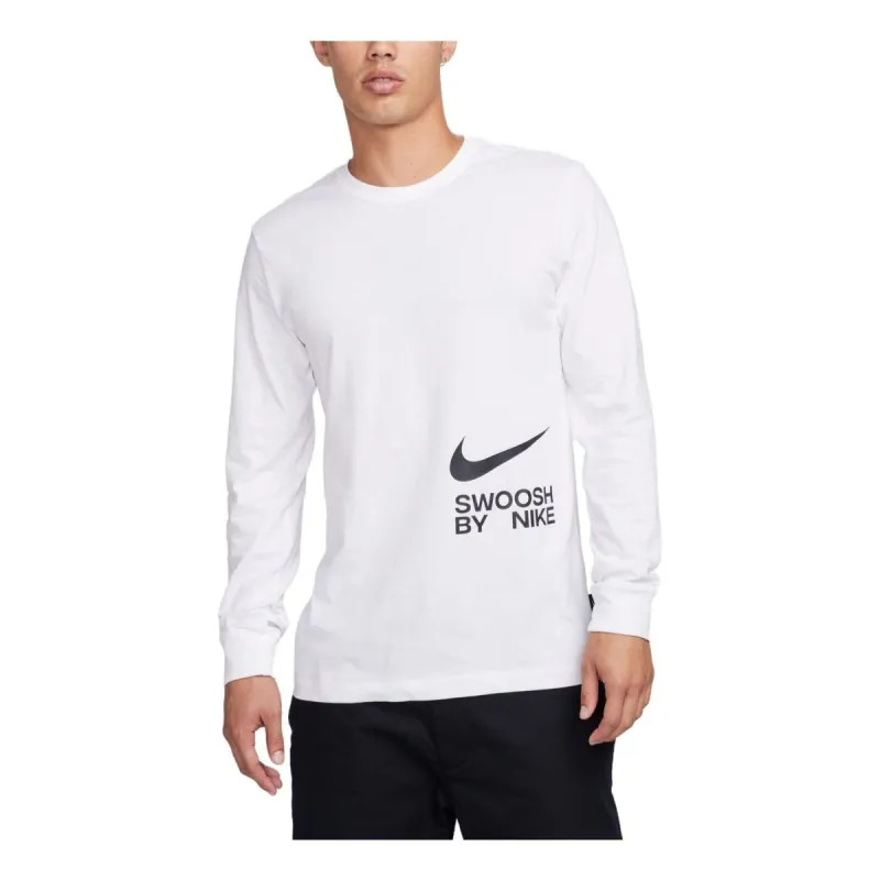 Nike Sportswear Big Swoosh Long Sleeve T-Shirt 'White' FJ1120-100 sold by KicksCrew