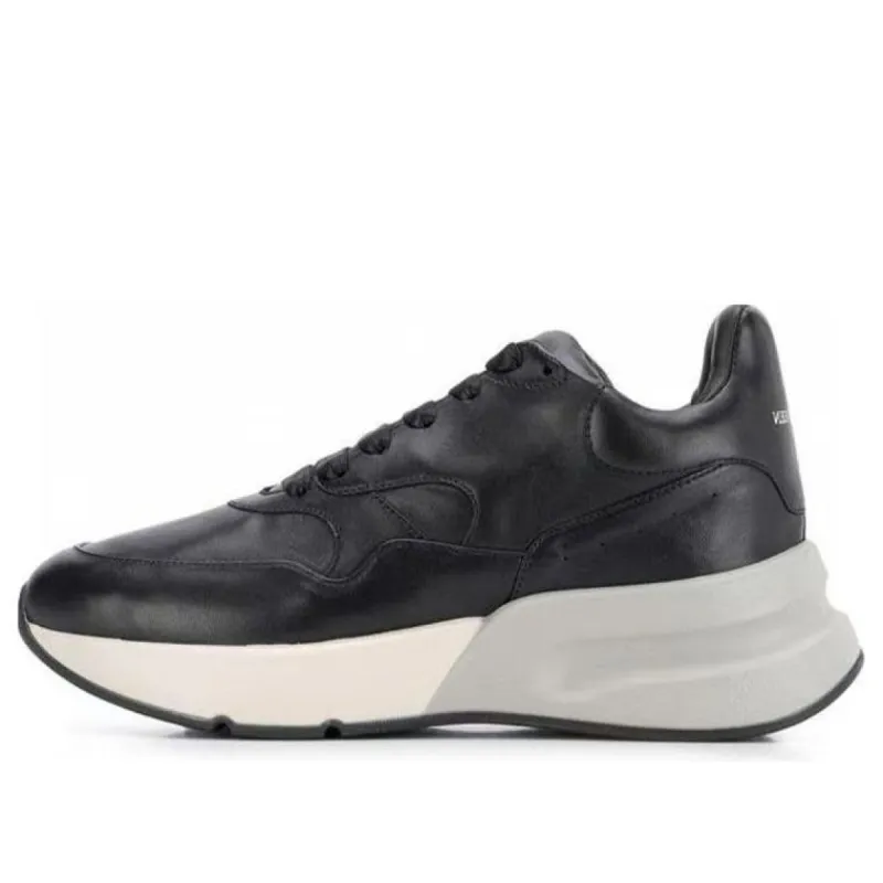 (WMNS) Alexander McQueen Oversized Runner 'Black White' 553787WHRU01000 sold by KicksCrew