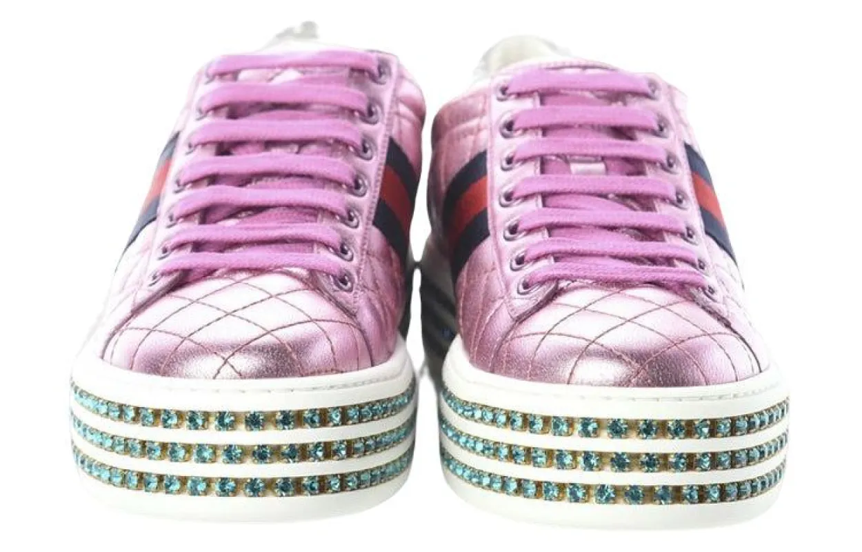 (WMNS) GUCCI Ace Platform With Crytals 'Pink' 550050-0V630-5868 sold by KicksCrew