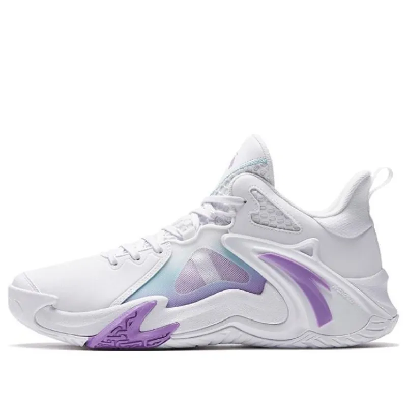 ANTA Airspace 4 Cement Nemesis Basketball Shoes 'White Purple' 912321608S-2 made by KicksCrew
