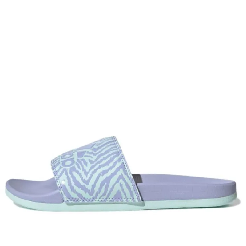(WMNS) adidas Adilette Comfort Slide 'Violet Mint Zebra' GZ2915 sold by KicksCrew