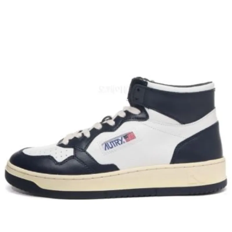 Autry Medalist Mid 'White Navy' AUMM-WB04 sold by KicksCrew