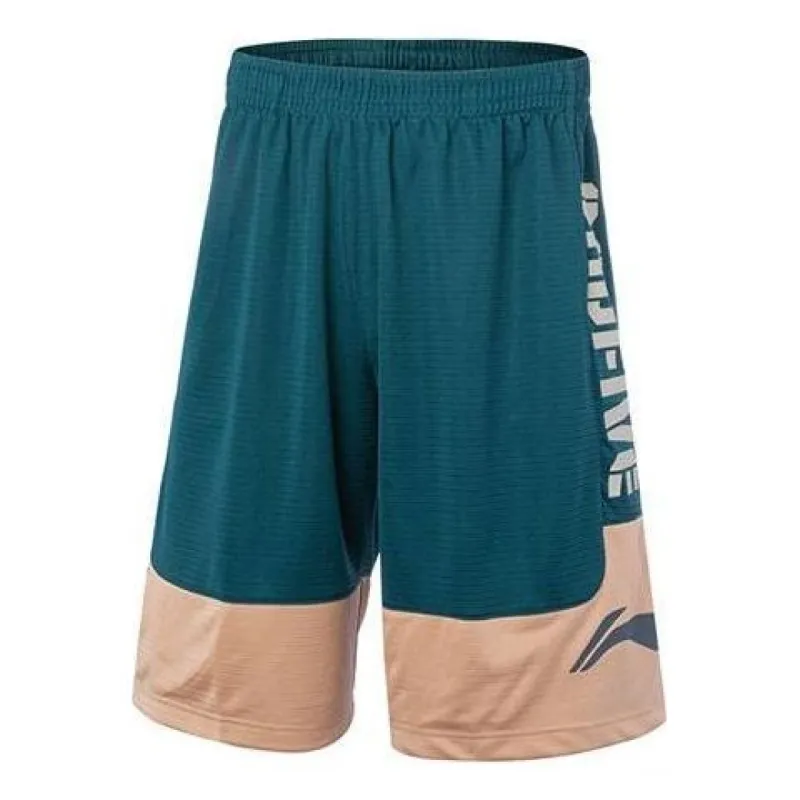 Li-Ning BadFive Basketball Shorts 'Teal Pink' AAPQ007-8 sold by KicksCrew